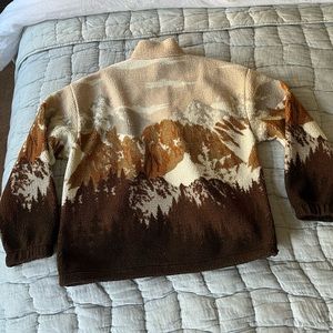 Urban Outfitters | Shirts | Uo Muted Landscape Sherpa Quarter Zip Sweatshirt  | Poshmark